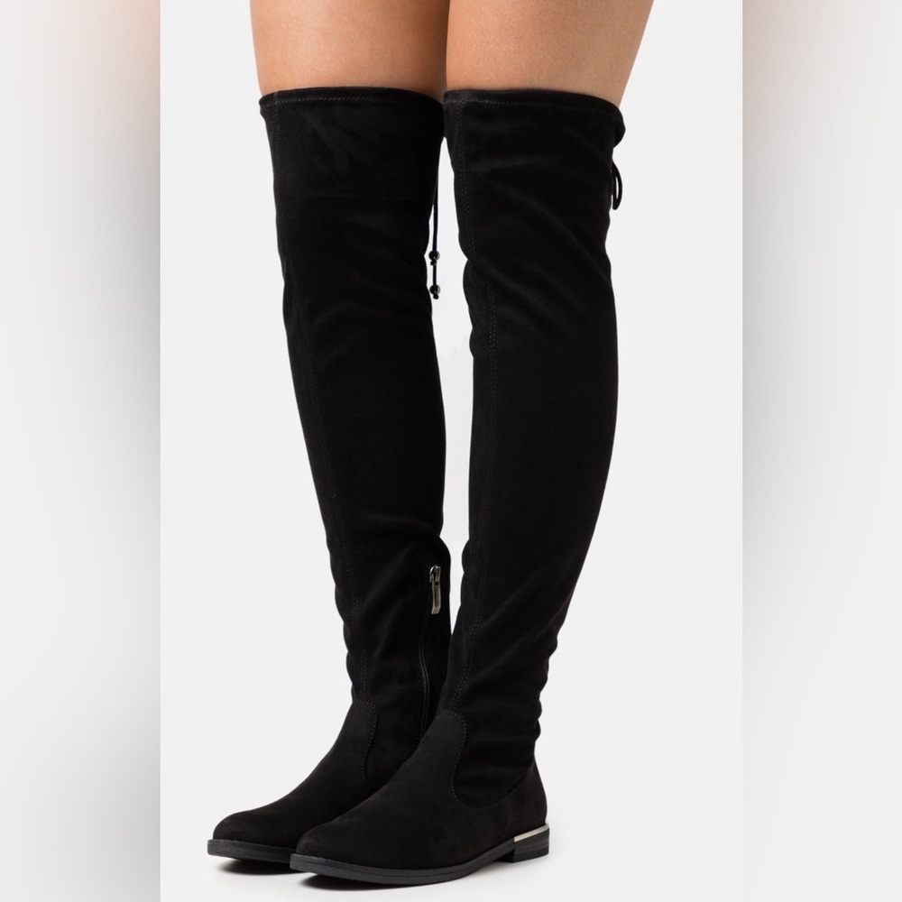 Madden Girl Suede Black Over-the-Knee Boots